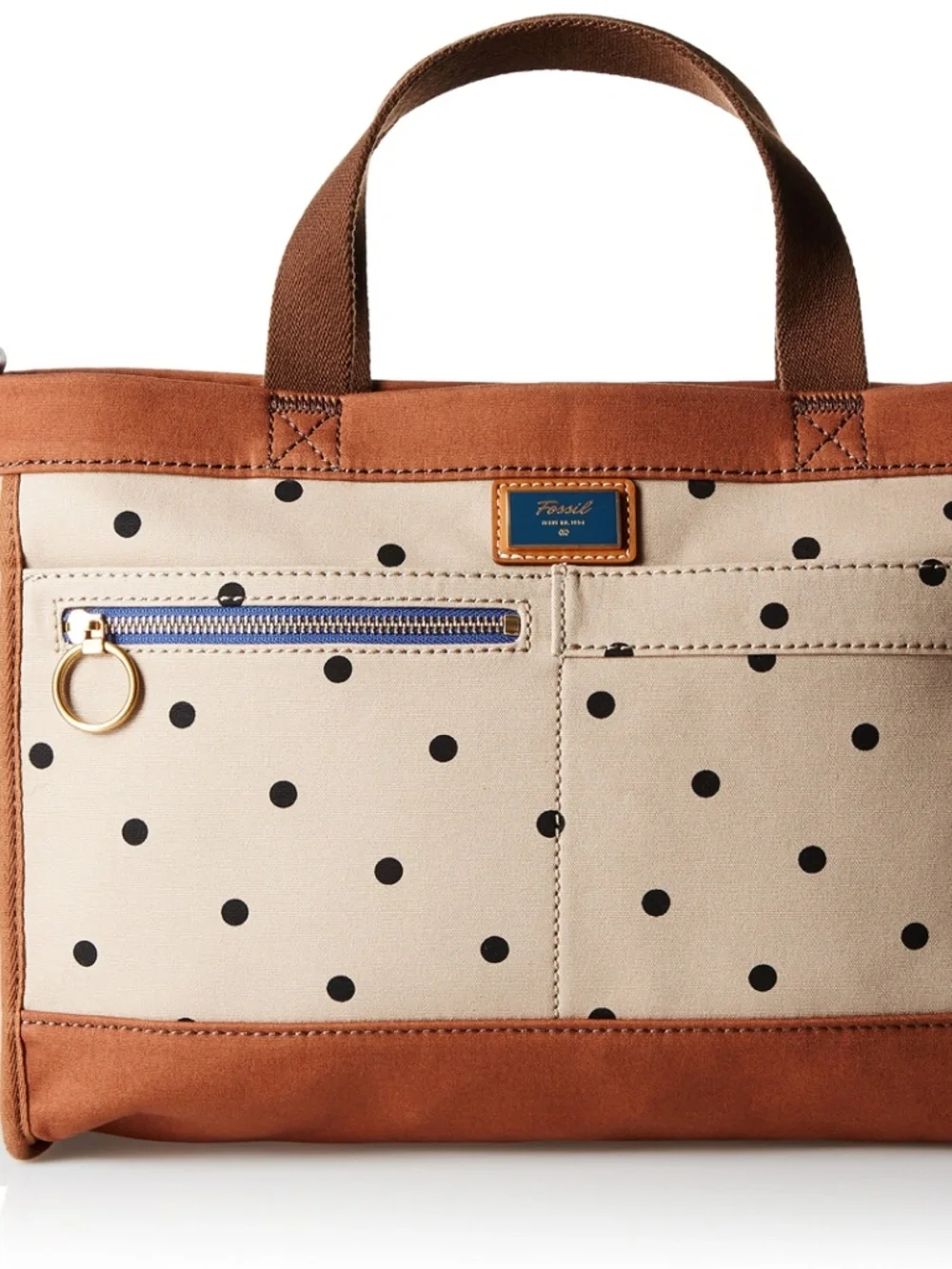Fossil Passport E W Satchel Kki Top Handle Bag - LOTS OF WEAR